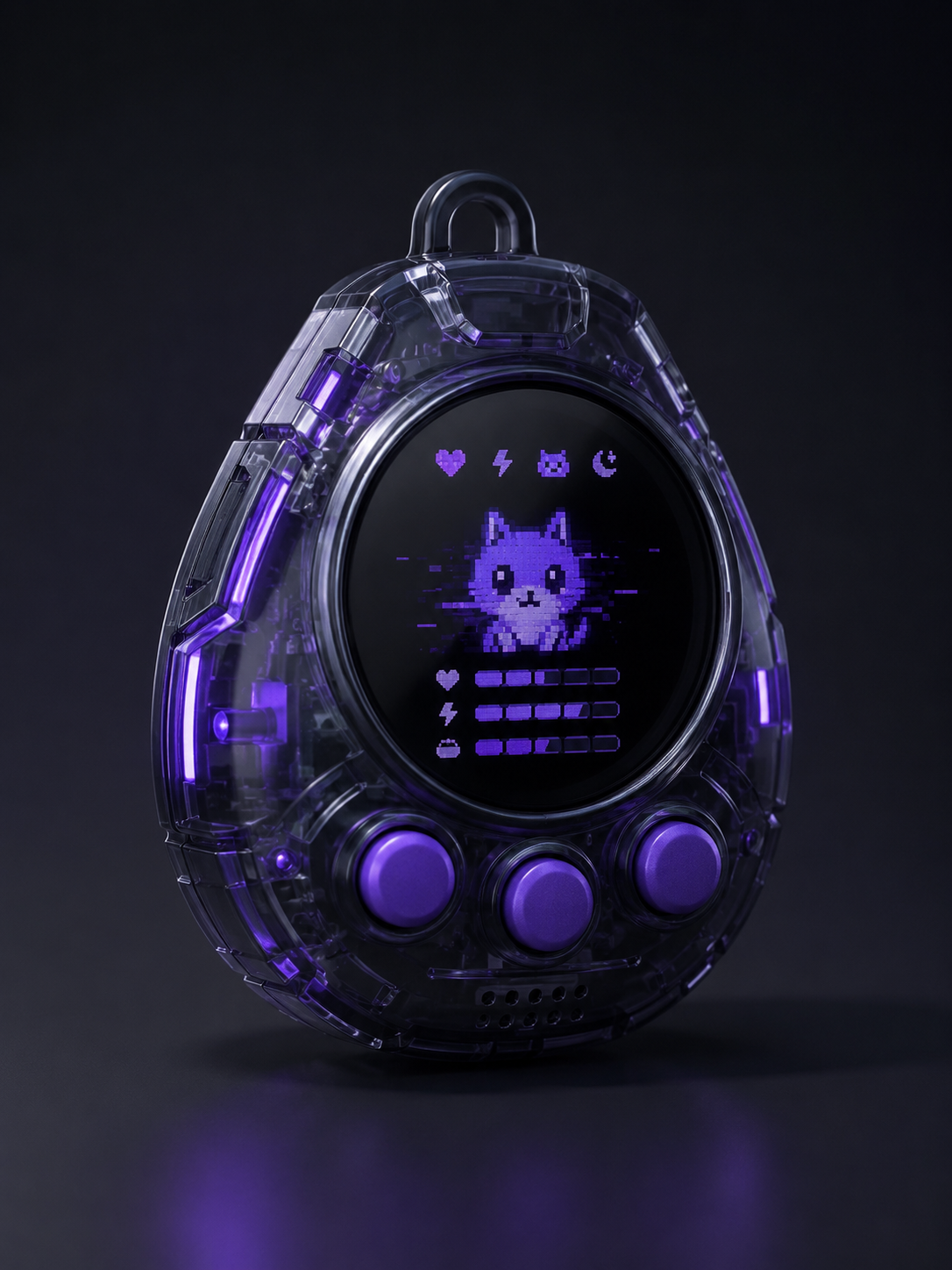 Push Pets Founder Proof in Glitch Smoke / Signal Purple colorway